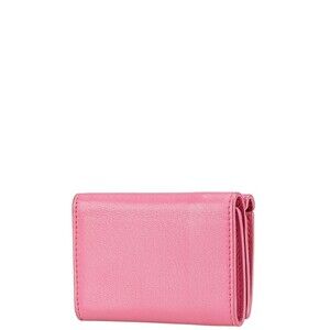 Balenciaga Tri Pink Paper Wallet fold Leather